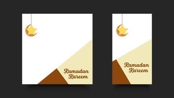 Ramadán kareem social medios de comunicación. diseño modelo para promoción, islámico celebracion vector