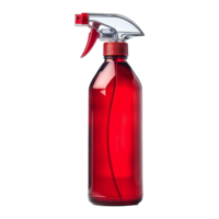 AI generated Red spray bottle isolated on transparent background png