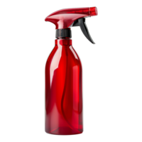 AI generated Red spray bottle isolated on transparent background png