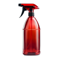 AI generated Red spray bottle isolated on transparent background png
