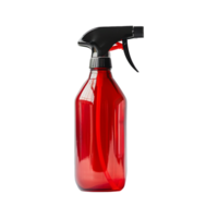 AI generated Red spray bottle isolated on transparent background png