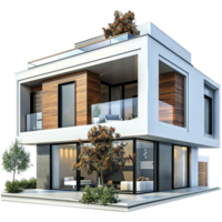 AI generated Contemporary house isolated on transparent background png