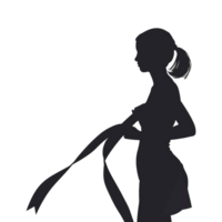 ai gegenereerd silhouet Dames geïsoleerd Aan transparant achtergrond png