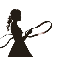 ai gegenereerd silhouet Dames geïsoleerd Aan transparant achtergrond png