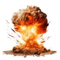 AI generated Nuclear bomb explosion png isolated on transparent background