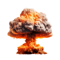 AI generated Nuclear bomb explosion png isolated on transparent background