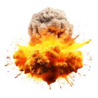 AI generated Nuclear bomb explosion png isolated on transparent background