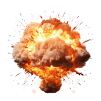 AI generated Nuclear bomb explosion png isolated on transparent background