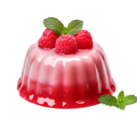 ai genererad hallon pudding png isolerat på transparent bakgrund