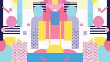abstract geometric pastel color background vector