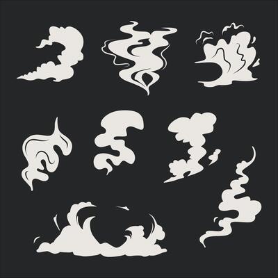 element design of smoke illustration design collection pack