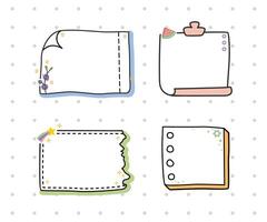 journal element notepads design collection set vector