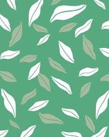 Leaf pattern nature background illustration vector print art layout paper apparel vintage decorative editable