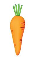 3D carrot icon, vector illustration on white background