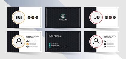 Set of business cards with a logo and a business card vector