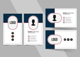 Set of business cards with a logo and a circle vector