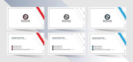 Business card template with four different colors vector