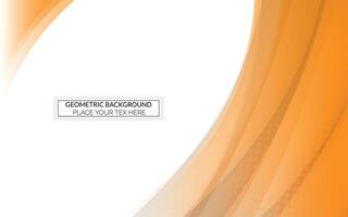 Modern abstract orange wave business background design vector