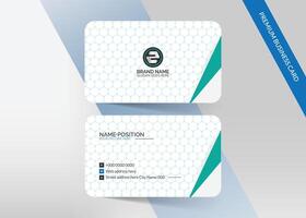 Modern geometric business card template vector