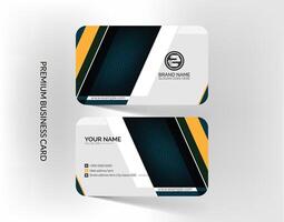 business card template with a yellow and black design vector