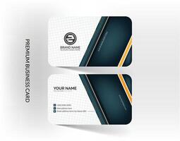 Modern geometric business card template vector