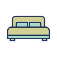 cama icono vector modelo ilustración diseño