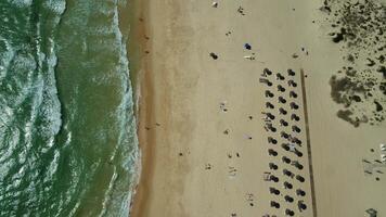 spiaggia e onde aereo nel Portogallo 4k video