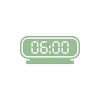 Digital Clock Icon Vector Template Illustration Design