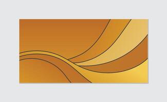 Gold color wave abstract background design for advertising vector