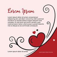 Happy valentine's day template design vector