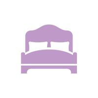 Bed Icon Vector Template Illustration Design