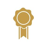 Rosette Ribbon Badge Award Icon Vector Template