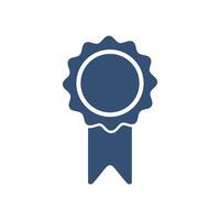 Rosette Ribbon Badge Award Icon Vector Template