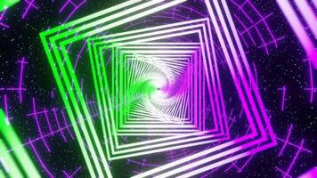 Colored Option 2 Space Neon Tavel Background Loop Animation video