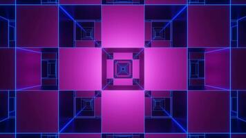 Pink and Blue Square Output Background VJ Loop video