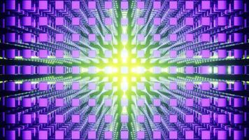 Purple and Lime Abstract Cube Volume Background VJ Loop video