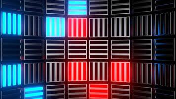 Red and Blue Cube Strobes Background VJ Loop video