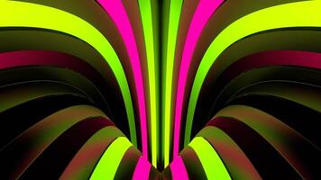 Circle Moving Pink and Lime Neon Lines Background VJ Loop video