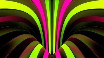 Circle Moving Pink and Lime Neon Lines Background VJ Loop video