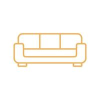 Sofa Couch Icon Vector Template Illustration Design