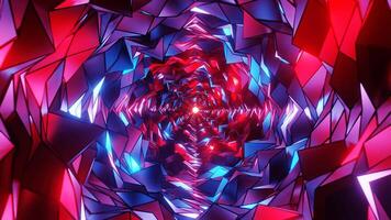 Red and Blue Comics Style Color Rocky Tunnel Background Loop Animation video