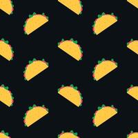 Taco seamless pattern cinco de mayo vector