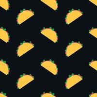 Taco seamless pattern cinco de mayo vector