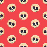 Skull seamless pattern cinco de mayo vector