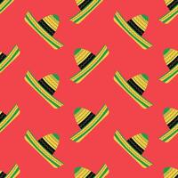 Sombrero seamless pattern cinco de mayo vector