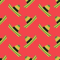 Sombrero seamless pattern cinco de mayo vector