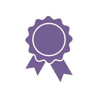 Rosette Ribbon Badge Award Icon Vector Template