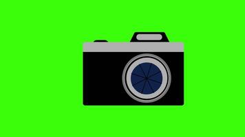 Camera photographic device icon concept animation with alpha channel video