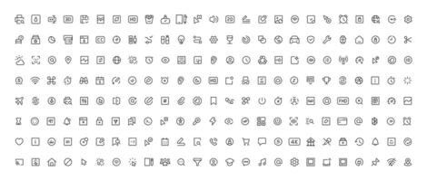 Mega set of ui ux icons, user interface icon set collection vector