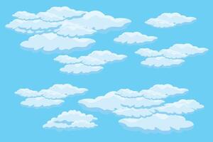 Cloud sky scene background vector simple cloud illustration template design